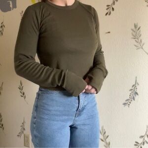 Olive Green long sleeve tee